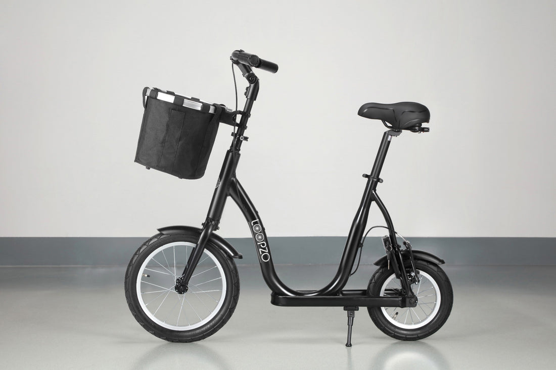 loopfiets volwassenen luxe Loopzo met mand en ringslot