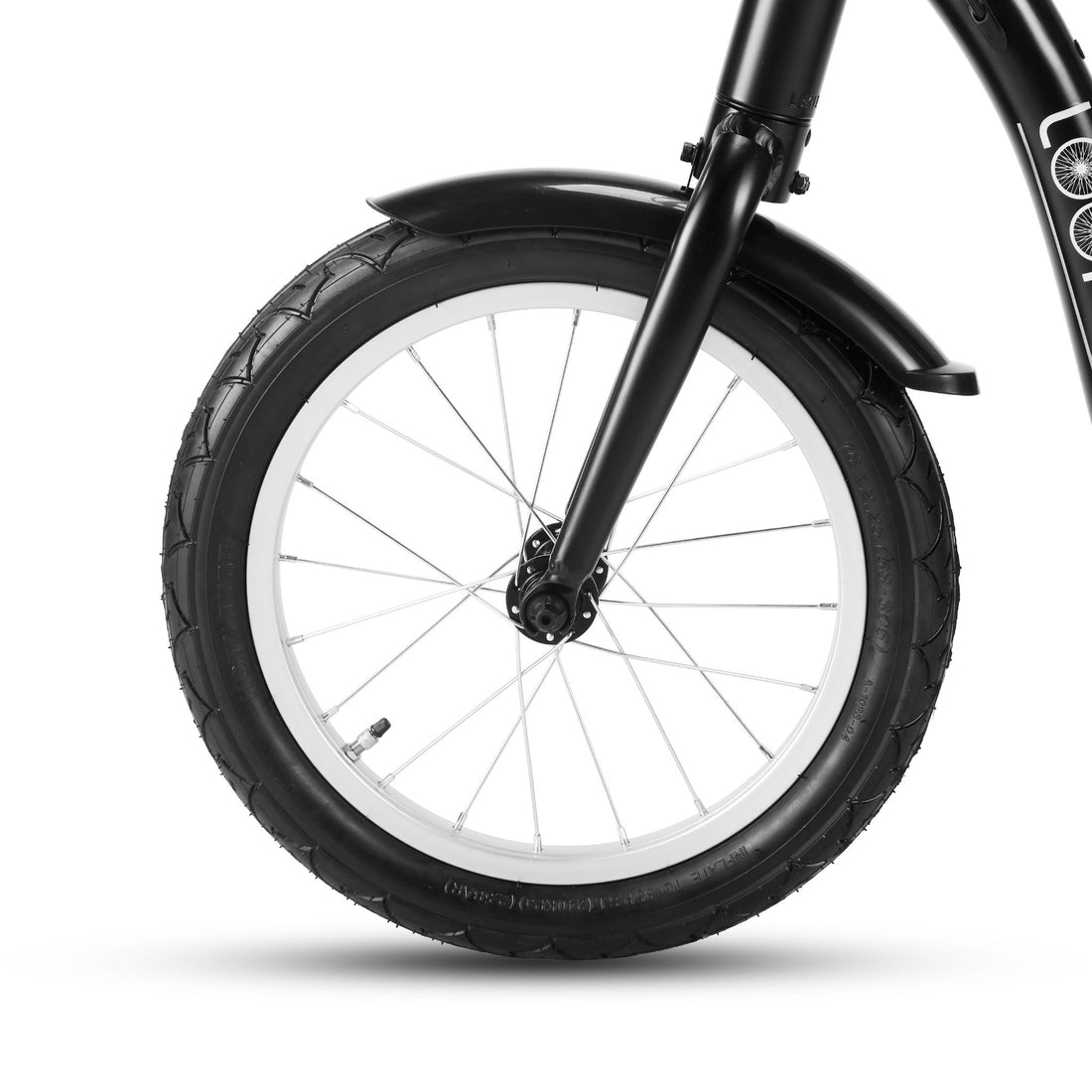 Loopzo loopfiets volwassenen wiel met Dunlop ventiel detail